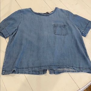 Loft light denim top